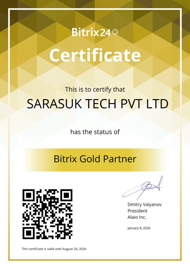 Sarasuk Bitrix24 Gold partner