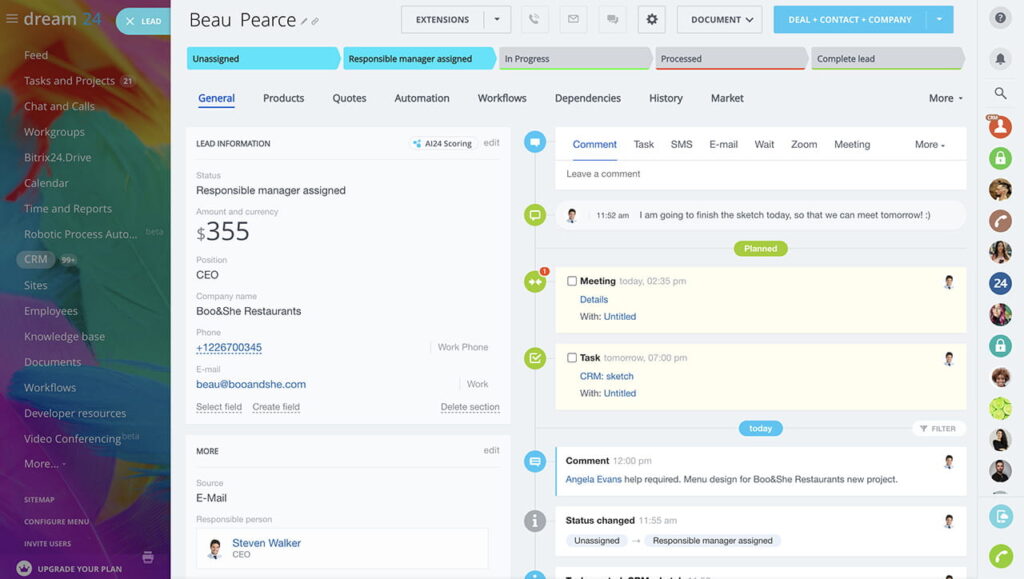 Bitrix24 Lead Management services