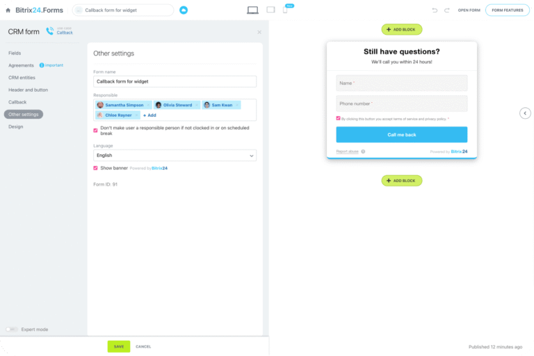 Capture More Leads: 7 Pro Tips to Effectively Use Bitrix24 CRM Web Forms